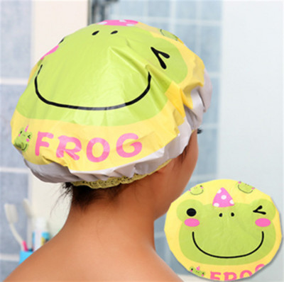 Karikatūra 1Gb Bieza ūdensnecaurlaidīga vannas cepure divslāņu dušas matu pārklājs bērniem bērniem piederumi dušas vāciņš vannas istabas piederumi