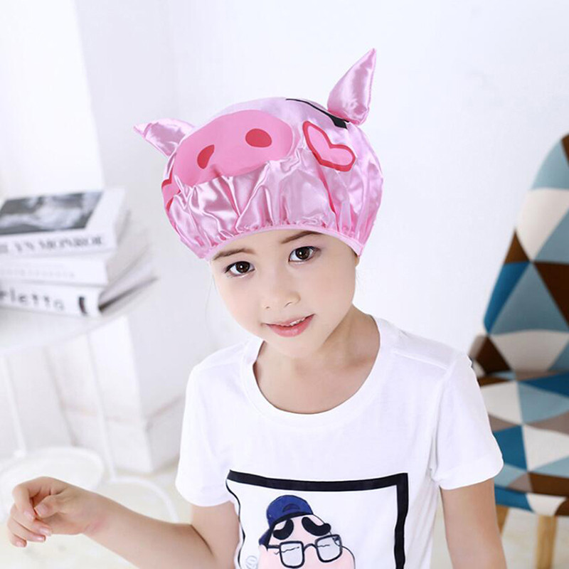 Karikatūra 1Gb Bieza ūdensnecaurlaidīga vannas cepure divslāņu dušas matu pārklājs bērniem bērniem piederumi dušas vāciņš vannas istabas piederumi