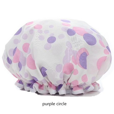 Bieza 1gab ūdensnecaurlaidīga vannas cepure divslāņu dušas matu pārklājs sievietēm piederumi dušas cepures vannas istabas aksesuāri meitenēm universāls