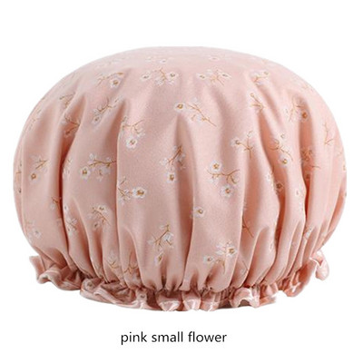 Bieza 1gab ūdensnecaurlaidīga vannas cepure divslāņu dušas matu pārklājs sievietēm piederumi dušas cepures vannas istabas aksesuāri meitenēm universāls