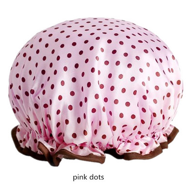 Bieza 1gab ūdensnecaurlaidīga vannas cepure divslāņu dušas matu pārklājs sievietēm piederumi dušas cepures vannas istabas aksesuāri meitenēm universāls