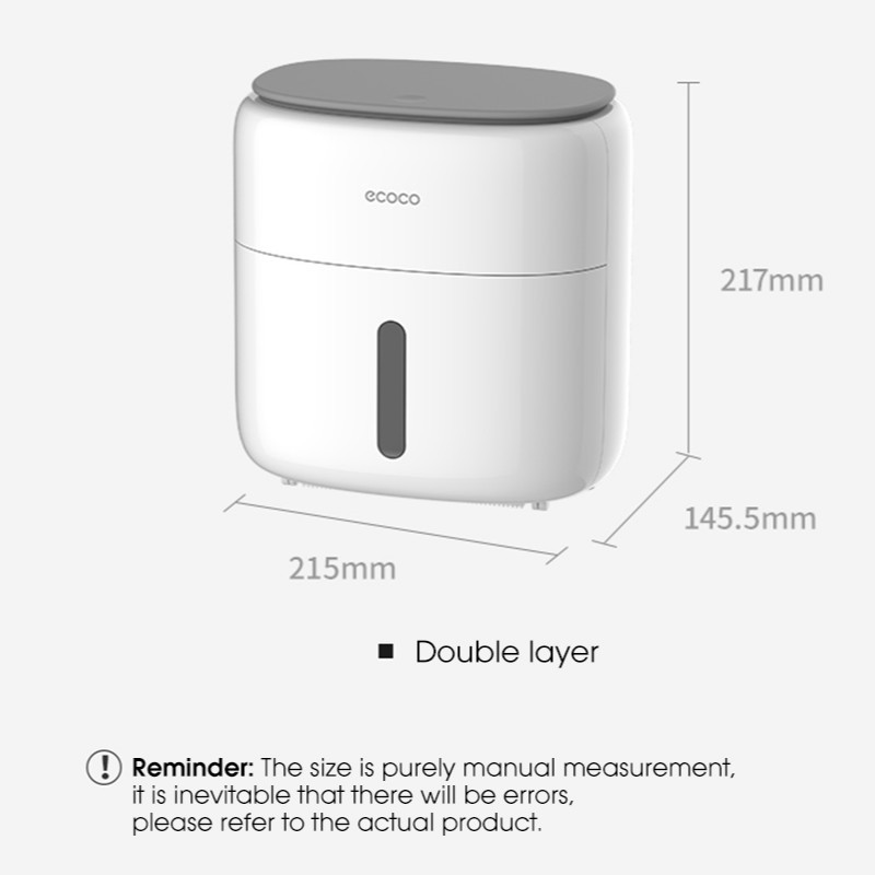GURET pie sienas stiprināms ūdensizturīgs tualetes papīra turētājs plaukts, daudzfunkcionāla uzglabāšanas kaste tualetes papīram vannas istabas tualetes piederumiem