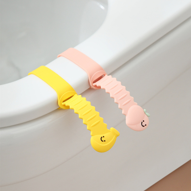 Jauks tualetes sēdekļa pacēlājs silikagela materiāls karikatūras augļa formas tualetes vāka pacēlājs, piesaites veids, pārnēsājams roktura sīkrīks mājām