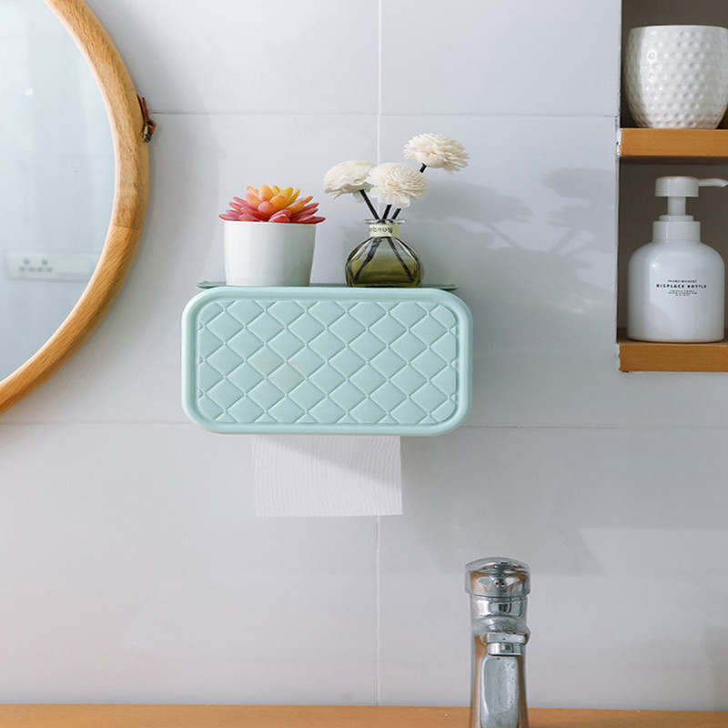 Tualetes papīra turētājs papīra dvieļu statīvs, salvešu dozatora turētājs WC sienas plaukti vannas istabas glabāšanas piederumiem