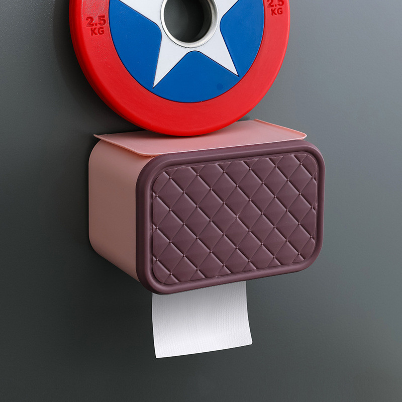 Tualetes papīra turētājs papīra dvieļu statīvs, salvešu dozatora turētājs WC sienas plaukti vannas istabas glabāšanas piederumiem