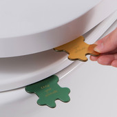 2 gab. Tualetes sēdekļa pacēlājs Radošs luksusa stila ielīmēts tualetes vāka pacēlājs minimālistisks pret netīrumu rokturis mājas vannas istabas piederumi