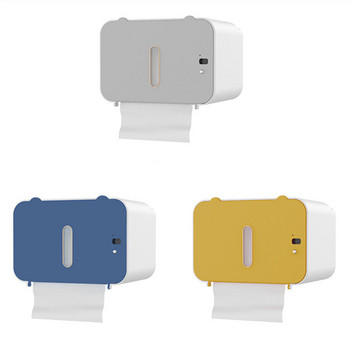 Монтиране на стена Държач за кърпички Поставка за тоалетна хартия Баня Кухня Поставка за съхранение Индукционна автоматична кутия за кърпички Без перфорация Домашни консумативи