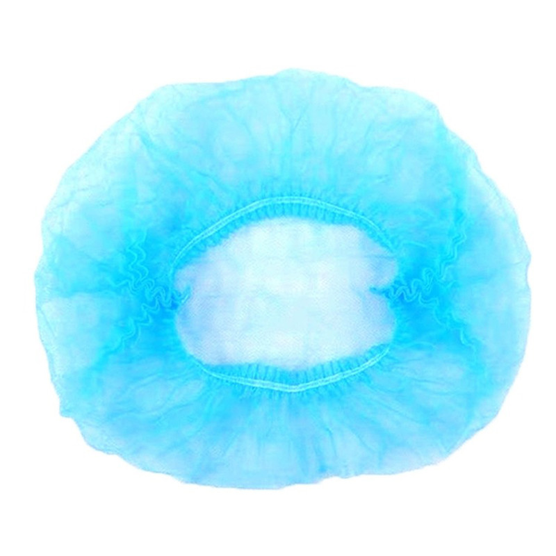 100GAB Neausta vienreizējās lietošanas dušas vāciņš kroku putekļu vāciņš sievietēm un vīriešiem spa salonam skaistumkopšanas matu higiēnas piederumi