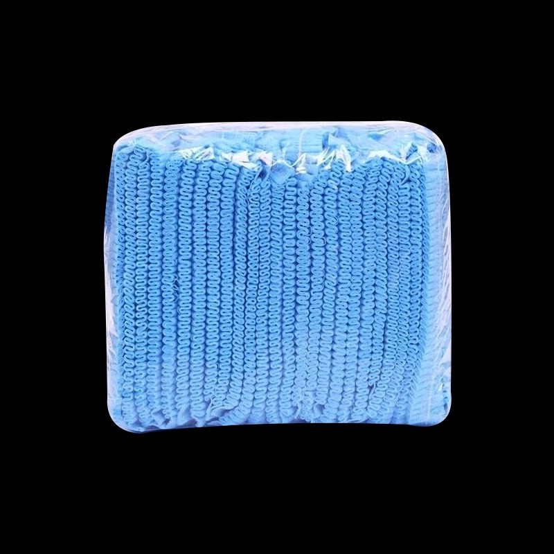 100GAB Neausta vienreizējās lietošanas dušas vāciņš kroku putekļu vāciņš sievietēm un vīriešiem spa salonam skaistumkopšanas matu higiēnas piederumi