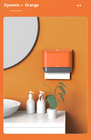 interhasa! Tissue Dispenser Punch Δωρεάν Επιτοίχιο Tissue Box Τουαλέτα Θήκη χαρτιού υγείας Δοχείο χαρτιού για μπάνιο