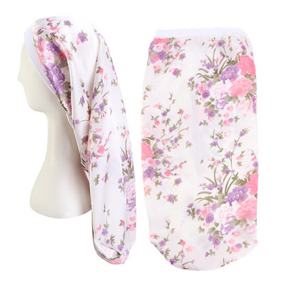 2021. Modna ženska satenska kapa za spavanje za dugu kosu Svilena duga kapa s mekom elastičnom trakom za prirodnu kovrčavu kosu Pletenice dreadlock