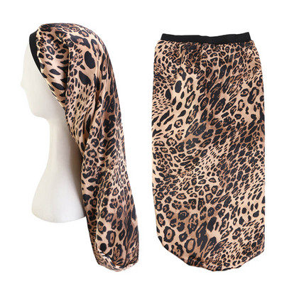 2021. Modna ženska satenska kapa za spavanje za dugu kosu Svilena duga kapa s mekom elastičnom trakom za prirodnu kovrčavu kosu Pletenice dreadlock