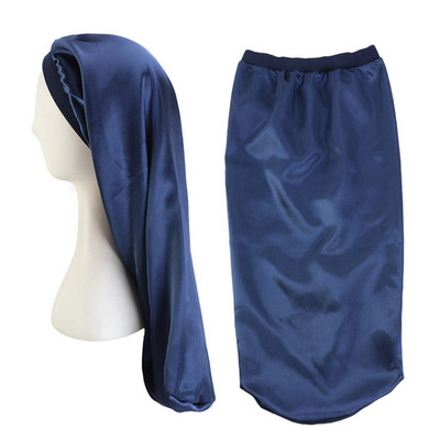 2021. Modna ženska satenska kapa za spavanje za dugu kosu Svilena duga kapa s mekom elastičnom trakom za prirodnu kovrčavu kosu Pletenice dreadlock