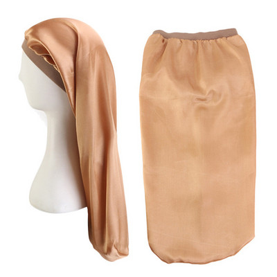 2021. Modna ženska satenska kapa za spavanje za dugu kosu Svilena duga kapa s mekom elastičnom trakom za prirodnu kovrčavu kosu Pletenice dreadlock