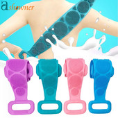 Silikona ķermeņa birste tīrīšanas ādas birste vannas dvielis ķermeņa birste vannas jostas masāžas vannas pīlinga ādai tīras dušas birstes