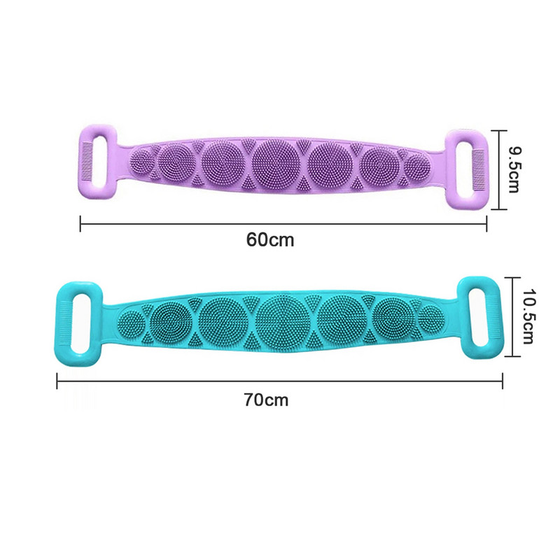 Silikona ķermeņa birste tīrīšanas ādas birste vannas dvielis ķermeņa birste vannas jostas masāžas vannas pīlinga ādai tīras dušas birstes