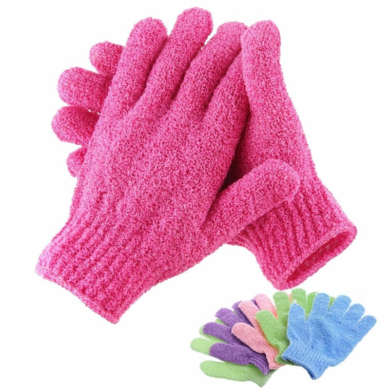 labākās kvalitātes vanna pīlingam Exfoliating Mitt Glove Scrub Gloves Resistance Body Massage Sponge Wash Skin Moisturizing SPA Foam