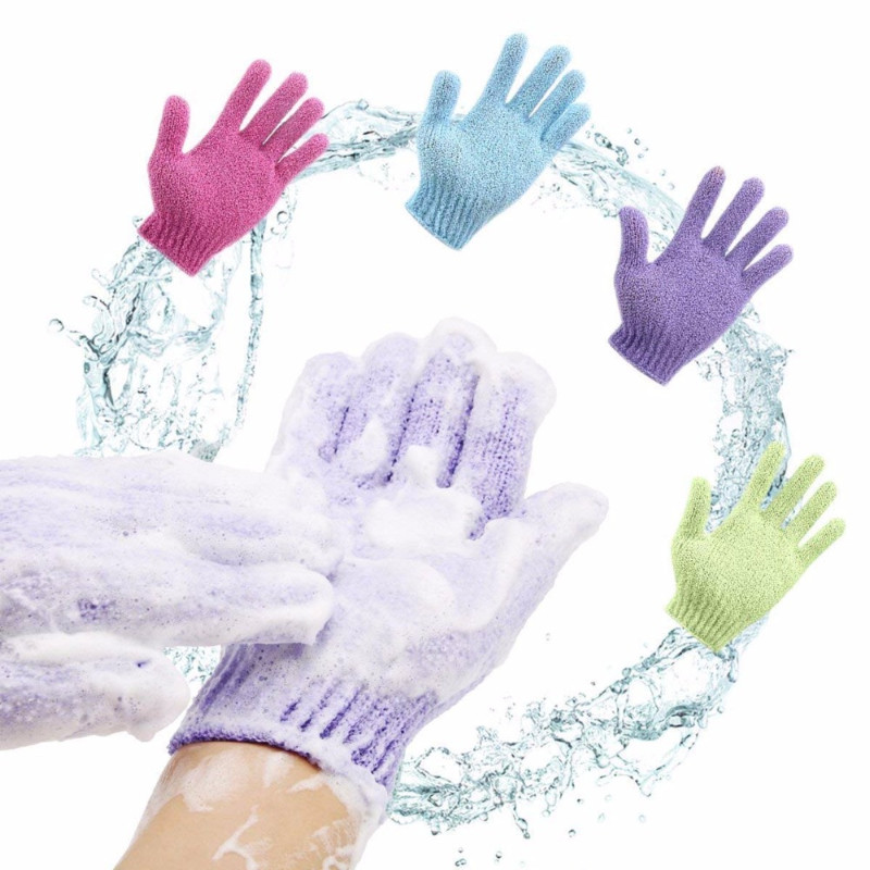 labākās kvalitātes vanna pīlingam Exfoliating Mitt Glove Scrub Gloves Resistance Body Massage Sponge Wash Skin Moisturizing SPA Foam
