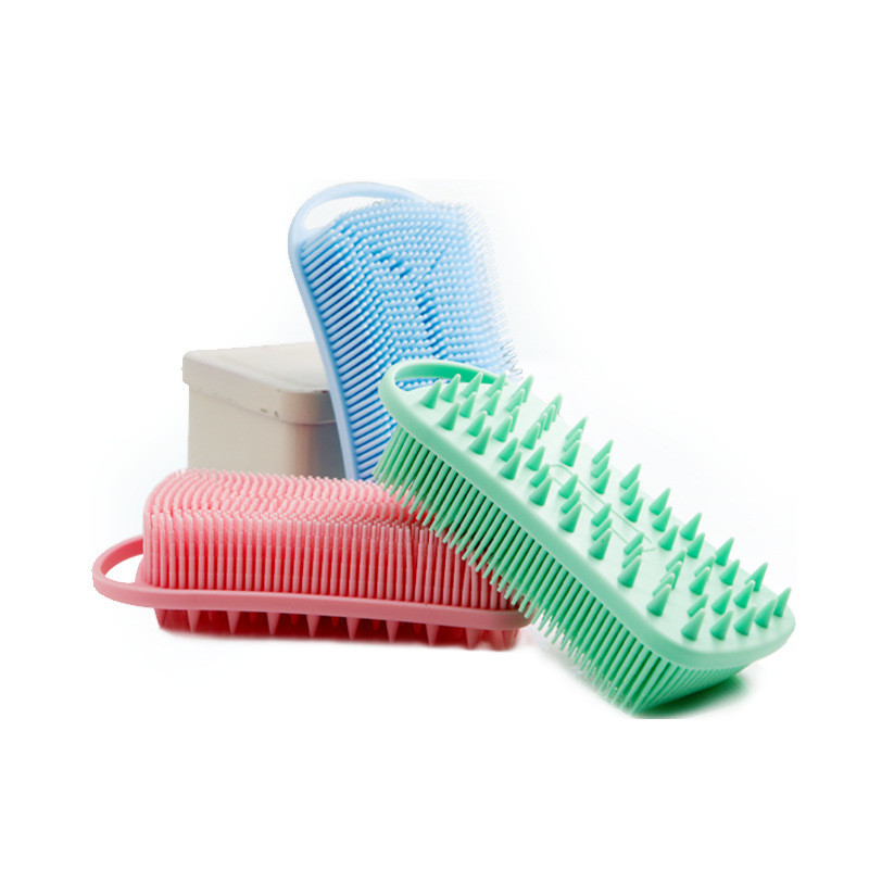 Silikonska pjenušava četka za kupanje Dvostrana dječja četka za tijelo Masaža vlasišta Četka za masažu leđa Četka za kupanje Čista koža Četke za tuširanje