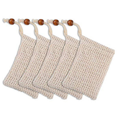 5 pack pīlinga ziepju maisiņš, dabīgs ziepju saudzētājs