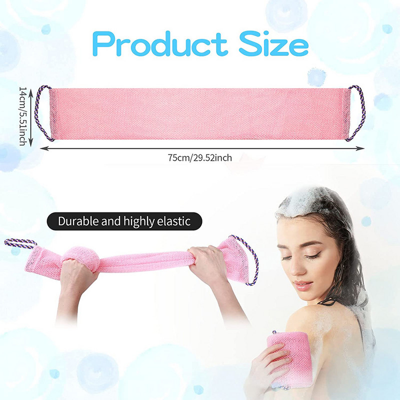 African Net Duga mreža za kupanje Spužva za piling za tuširanje Piling za tijelo Piling za leđa Zaglađivanje kože za svakodnevnu upotrebu ili čarape