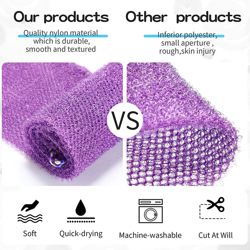 African Net Duga mreža za kupanje Spužva za piling za tuširanje Piling za tijelo Piling za leđa Zaglađivanje kože za svakodnevnu upotrebu ili čarape