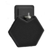 Juodas moterų/vyrų/vaikų vonios šepetys Daugiakampis silikoninis vonios šepetėlis Nešiojamas prie sienos tvirtinamas silikoninis šampūno šepetėlis vonios šepetys