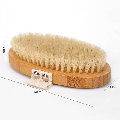 Body Brush Naturaalsete metssiga harjastega orgaaniline kuivale nahale kehahari bambusest niiske seljaga dušiharjad Kooriv vannipintsel