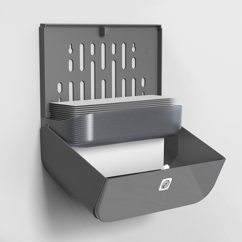 Vonios servetėlių dozatorius Ant sienos montuojamas popierinių rankšluosčių laikiklis Punch Nemokamas rankšluosčių dozatorius, skirtas virtuvės tualetinio popieriaus laikikliui