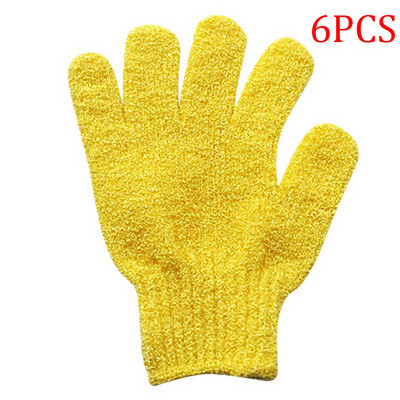 2/6 gab Pīlinga cimdi Vannas sūklis Body Dead Skin Remover Vannas istabas dušas birste Masāžas skrubis Exfoliator Magic Bathing