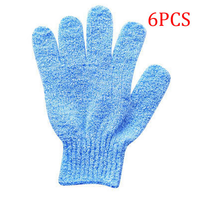 2/6 gab Pīlinga cimdi Vannas sūklis Body Dead Skin Remover Vannas istabas dušas birste Masāžas skrubis Exfoliator Magic Bathing