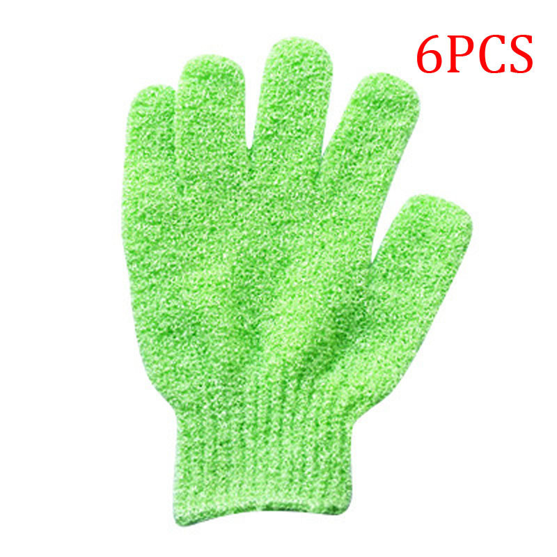 2/6 gab Pīlinga cimdi Vannas sūklis Body Dead Skin Remover Vannas istabas dušas birste Masāžas skrubis Exfoliator Magic Bathing