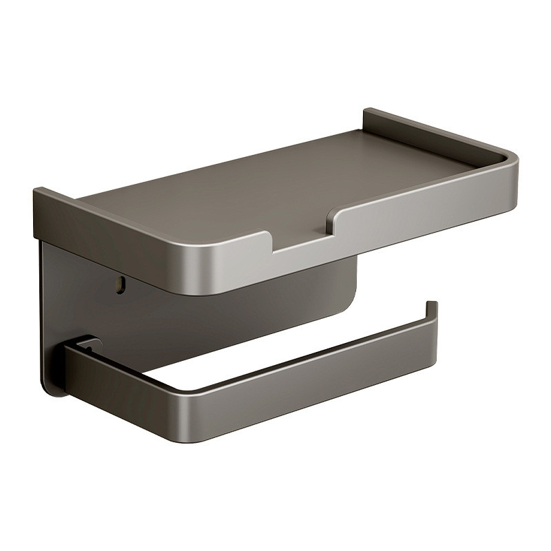 Pie sienas stiprināms vannas istabas papīra turētājs Vieta alumīnija ruļļa turētājs plaukts mobilā tālruņa dvieļu plaukts tualetes salvetes virtuves papīra turētājs