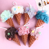 Saldējuma ķermeņa skrubera sietiņš putojošs sūklis vannas dušas sūklis, lufas pīlings skruberis vannas tīrīšanas piederumi