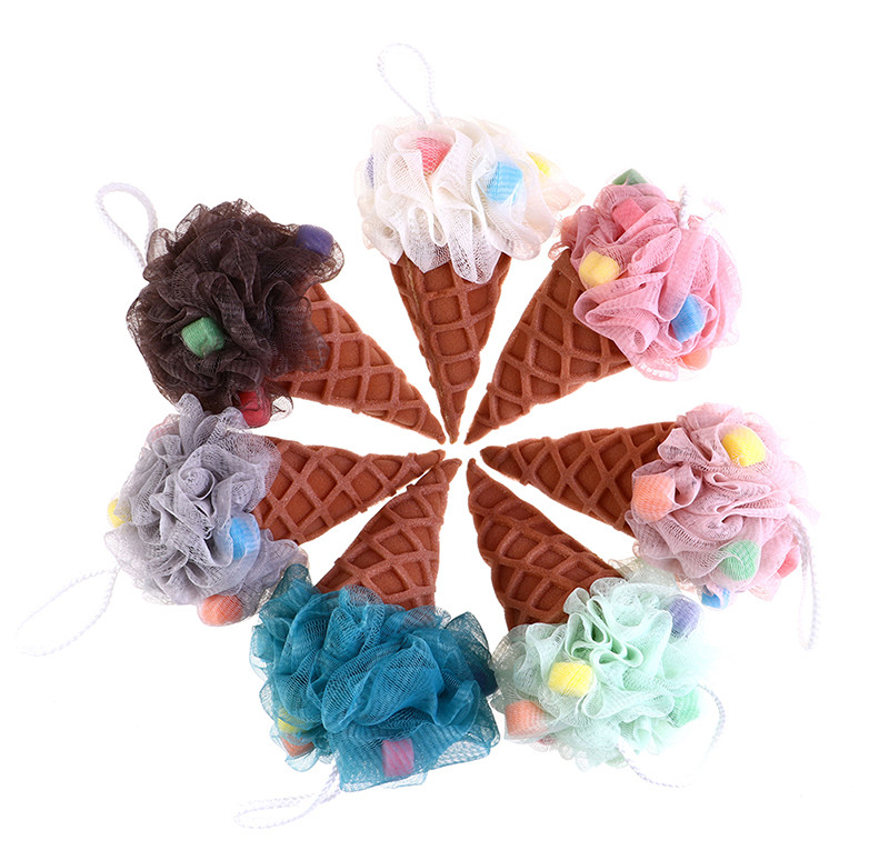 Saldējuma ķermeņa skrubera sietiņš putojošs sūklis vannas dušas sūklis, lufas pīlings skruberis vannas tīrīšanas piederumi