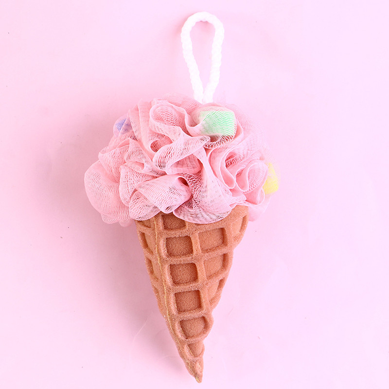 Saldējuma ķermeņa skrubera sietiņš putojošs sūklis vannas dušas sūklis, lufas pīlings skruberis vannas tīrīšanas piederumi