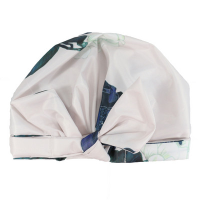 Sieviešu vīriešu dušas cepure Ūdensizturīgs elastīgs bants mezgls melns, balts svītrains dušas cepure Sieviešu guļamcepure nakts vāciņš