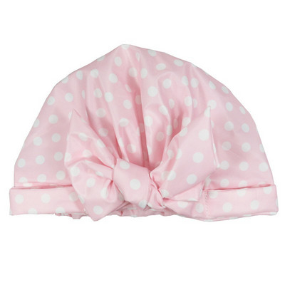 Sieviešu vīriešu dušas cepure Ūdensizturīgs elastīgs bants mezgls melns, balts svītrains dušas cepure Sieviešu guļamcepure nakts vāciņš