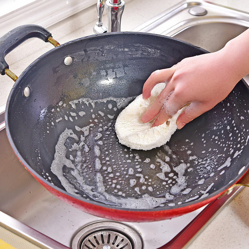 1PC Prirodna lufa Luffa lufa spužva za tuširanje Spa piling za tijelo Sredstvo za uklanjanje napaljenosti Masažna spužva za kupanje za pranje posuđa