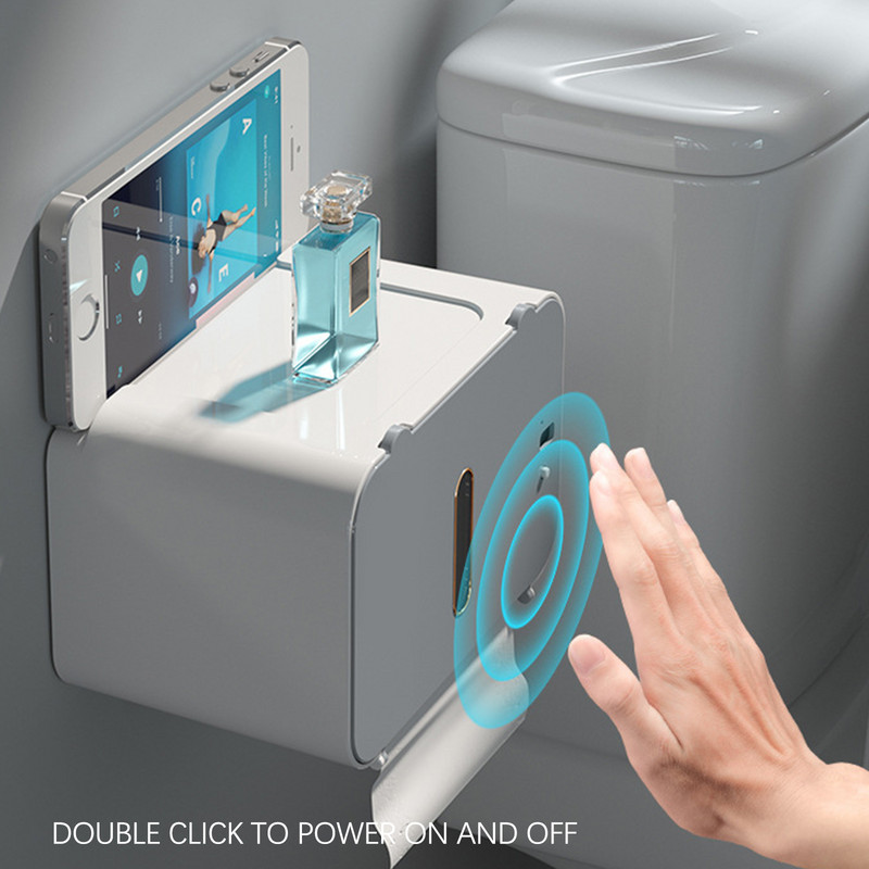 Sienas stiprinājuma audu turētājs tualetes papīra plaukts Vannas istaba Virtuve Glabāšanas plaukts Indukcijas automātiskā salvešu kaste Mājas piederumi bez perforatora