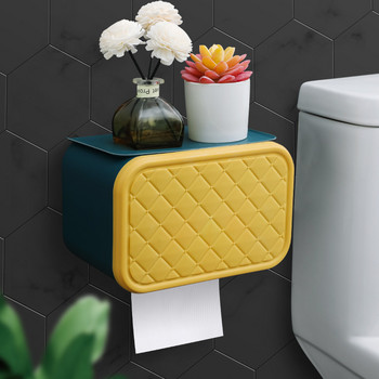 Баня Преносими държачи за тоалетна хартия за хартиени кърпи Стойка Поставка Дозатор за салфетки Стенни рафтове за WC Аксесоари за съхранение