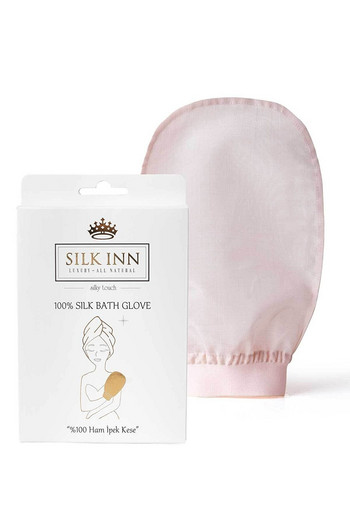 Καλύτερης ποιότητας 100% Raw Silk Απολεπιστικά Γόμα Μαλλιών Γόμα Μαλλιών Γάντια Απολέπισης Σφουγγάρι μπάνιου Dropshipping Scrub σώματος