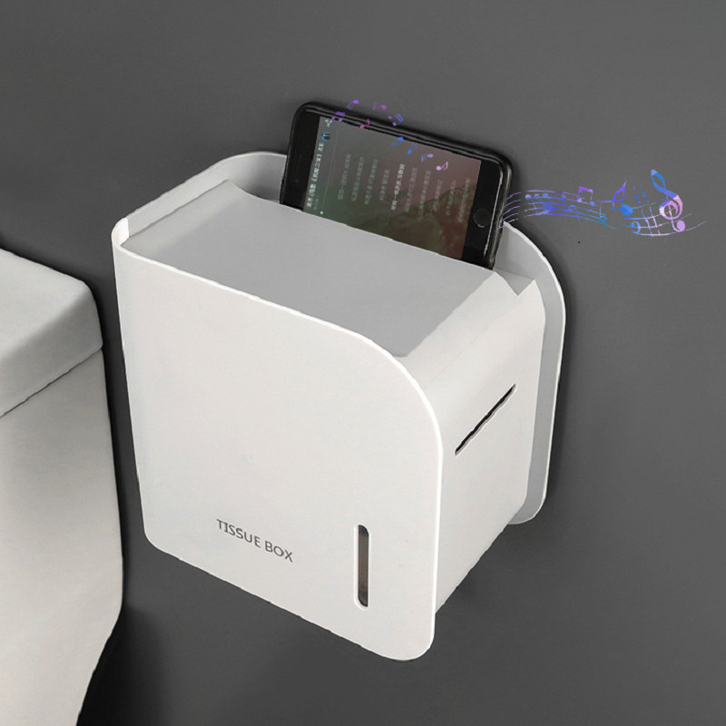 Tualetes papīra turētājs, ūdensnecaurlaidīgs divslāņu salvešu kaste, sienas stiprinājums uzglabāšanas plaukts, papīra glabāšanas kaste, vannas istabas aksesuārs