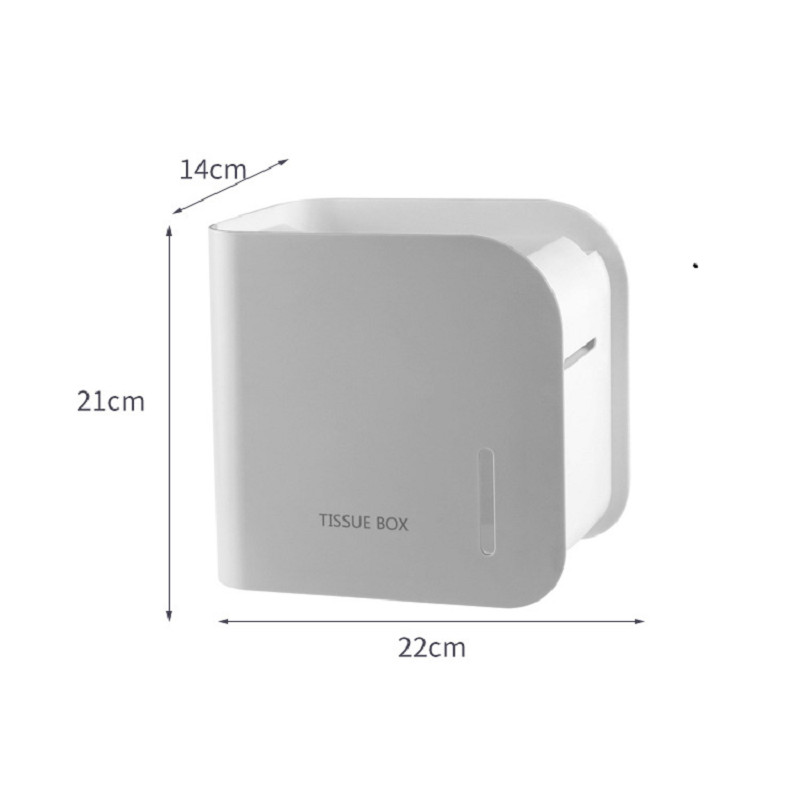 Tualetes papīra turētājs, ūdensnecaurlaidīgs divslāņu salvešu kaste, sienas stiprinājums uzglabāšanas plaukts, papīra glabāšanas kaste, vannas istabas aksesuārs
