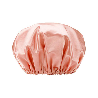 1Gb Dubulta ūdensnecaurlaidīga krāsa Ding vannas cepure ar jaunu vienkrāsainu oderi pieaugušo sieviešu dušas cepurēm Ūdensnecaurlaidīgs matu pārsegs