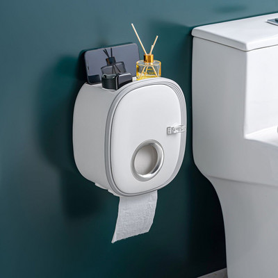 Kutija za kupaonske maramice Viseći na zid Kutije za toalet bez bušenja Rola Stalak za papir Držač za pohranu Stalak Dodaci za kupaonski organizator