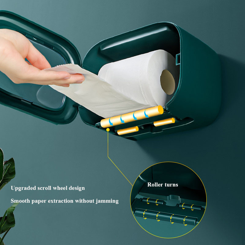Saldpapīra dozators Tualetes papīra plaukts Tualetes salvešu kastīte Pie sienas piestiprināma bez perforatora glabāšanas viegla luksusa augstākās klases ūdensnecaurlaidīga