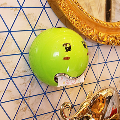 Pie sienas piestiprināts apaļš tualetes papīra turētājs Radošs ūdensnecaurlaidīgs magnētiskais apakšējais mājas vannas istabas smaids tualetes rullīša papīra organizatora kaste