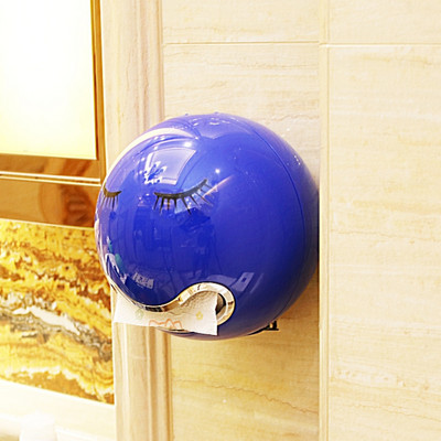 Pie sienas piestiprināts apaļš tualetes papīra turētājs Radošs ūdensnecaurlaidīgs magnētiskais apakšējais mājas vannas istabas smaids tualetes rullīša papīra organizatora kaste