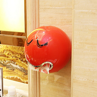 Pie sienas piestiprināts apaļš tualetes papīra turētājs Radošs ūdensnecaurlaidīgs magnētiskais apakšējais mājas vannas istabas smaids tualetes rullīša papīra organizatora kaste